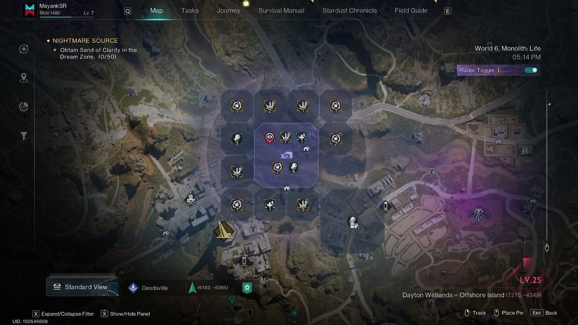Nightmare State modifiers around a Dream Zone (Image via Starry Studio)
